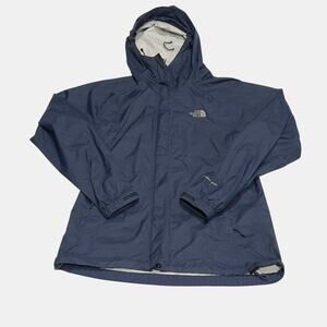 The North Face Jacket Womens Small Blue HyVent 2.5L Hooded Rain Coat Waterproof